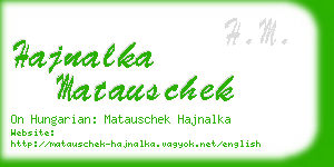 hajnalka matauschek business card